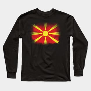 North Macedonia Flag Long Sleeve T-Shirt